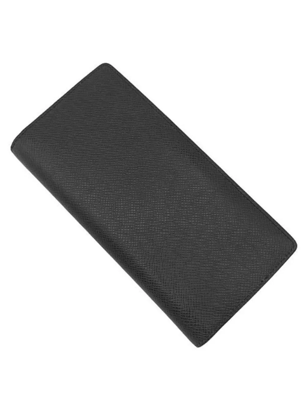Louis Vuitton Wallet Portefeuille Brazza Taiga Black Silver Bifold
